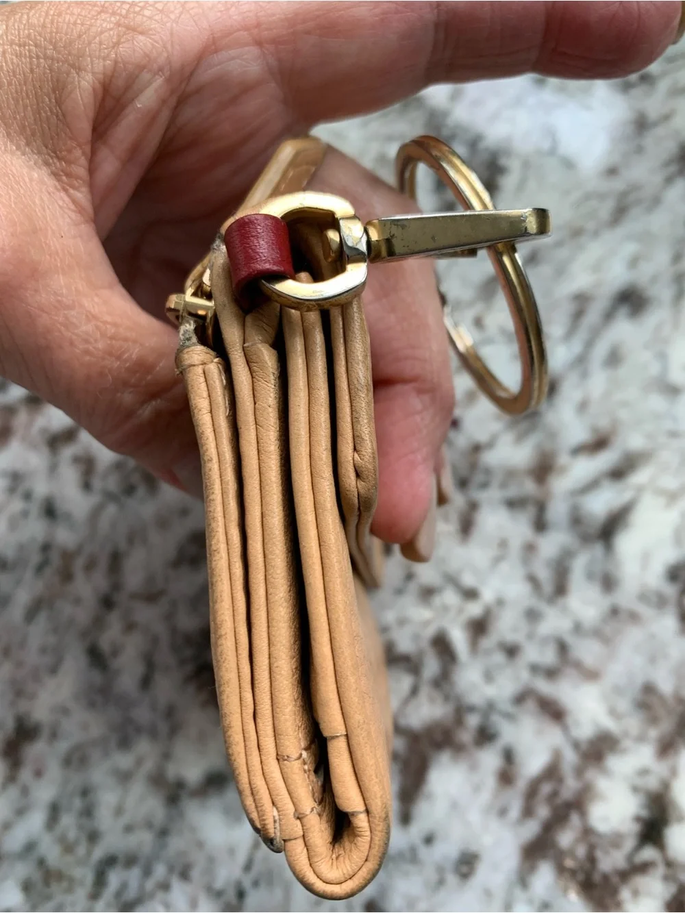 HAMMITT wallet card holder keychain AMAZING LEATHER MSRP $145
